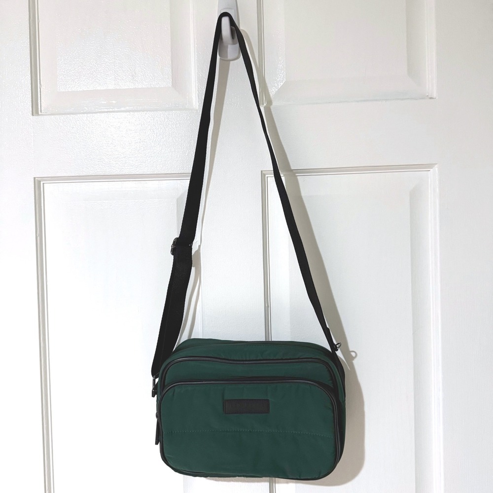 Ted Baker London Green Nylon Crossbody Bag Adjustable Strap Camera Bag Messenger